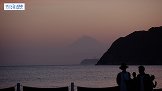 【その他】夕景ビーチと富士山