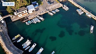 【漁港】福岡県 芥屋漁港 空撮１