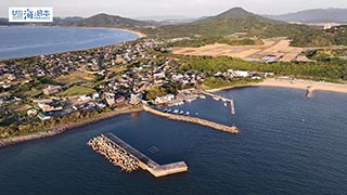 【漁港】福岡県 芥屋漁港 空撮２