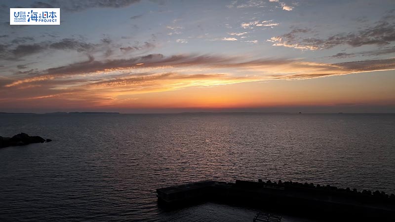 【その他】海 夕景 空撮６